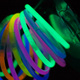 Glow-sticks, looped into circles
